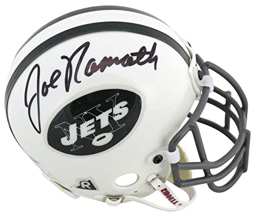 Jets Joe Namath Authentic Signed Vintage Authentic Mini Helmet BAS