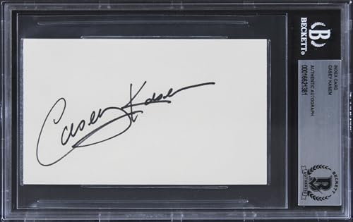 Casey Kasem Scooby-Doo Authentic Signed 3x5 Index Card Autographed BAS Slabbed