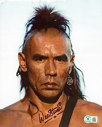 Wes Studi The Last of the Mohicans Signed 8x10 Photo Damaged BAS #BJ32687