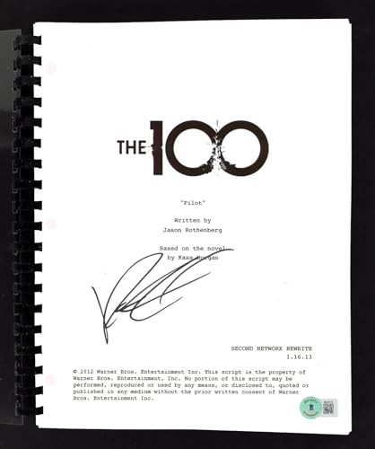 Richard Harmon The 100 Authentic Signed Movie Script Autographed BAS #BK02175