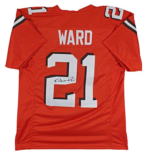 Denzel Ward Authentic Signed Orange Pro Style Jersey Autographed JSA Witnessed