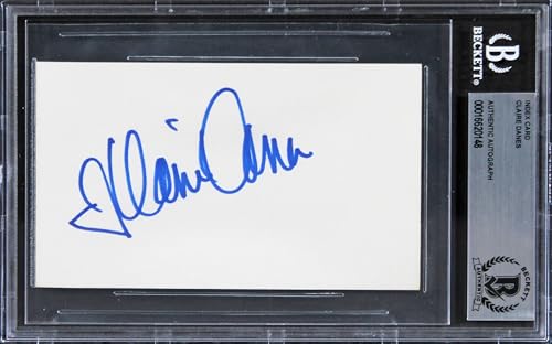 Claire Danes My So-Called Life Authentic Signed 3x5 Index Card BAS Slabbed