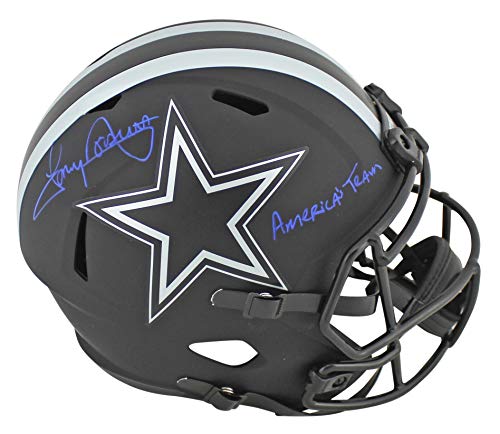 Cowboys Tony Dorsett "America's Team" Signed Eclipse F/S Speed Rep Helmet BAS