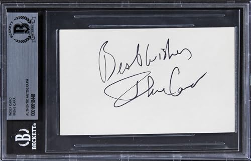 Irene Cara Fame "Best Wishes" Signed 3x5 Index Card Autographed BAS Slabbed 2