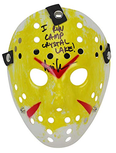 Ari Lehman "I Run Camp Crystal Lake" Authentic Signed Yellow Jason Mask BAS
