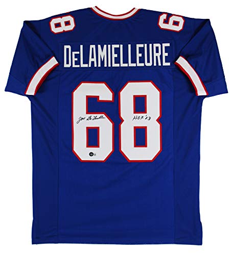 Joe DeLamielleure "HOF 03" Authentic Signed Blue Pro Style Jersey BAS Witnessed