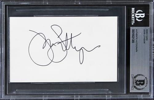John Lithgow 3rd Rock From The Sun Authentic Signed 3x5 Index Card BAS Slabbed