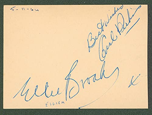 Carl Perkins & Ellie Brooks Authentic Signed 3x4.15 Album Page REAL LOA