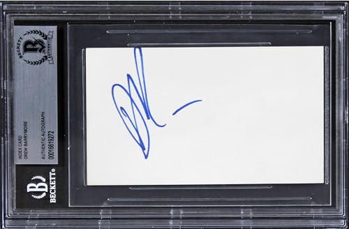 Joseph Wapner The People's Court Authentic Signed 3x5 Index Card BAS Slabbed