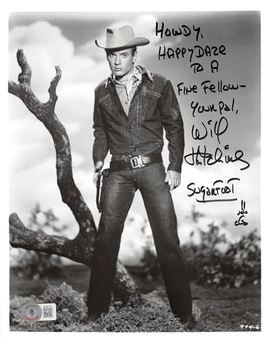 Will Hutchins Sugarfoot "Happy Daze" Authentic Signed 8x10 Photo BAS #BL44719