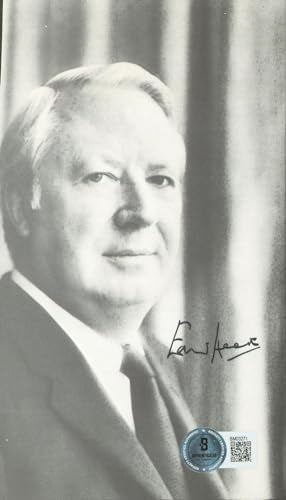 Edward Heath Politician Authentic Signed 4x7 Photo Autographed BAS #BM03271