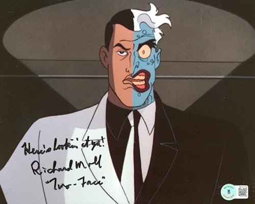 Richard Moll Batman Animated Series "Two Face" Signed 8x10 Photo BAS #BC13718