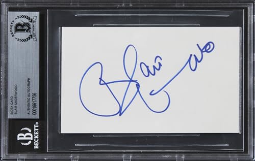 Blair Underwood Deep Impact Authentic Signed 3x5 Index Card BAS Slabbed 1
