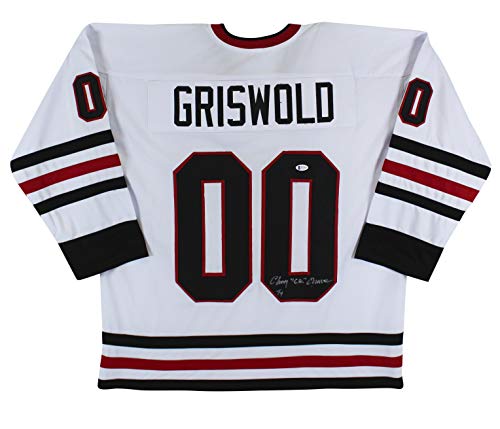 Chevy "C.G" Ty Chase Christmas Vacation Signed Santa Clark Jersey BAS Wit