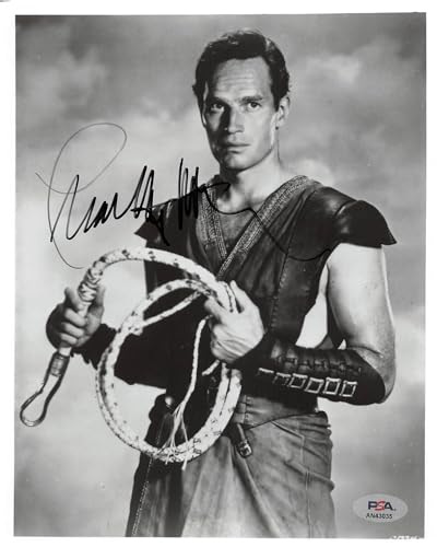 Charlton Heston Ben-Hur Authentic Signed 8x10 Photo Autographed PSA/DNA #AN43035