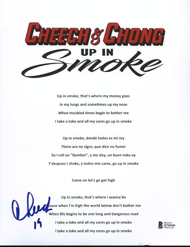 Cheech Marin Up in Smoke Authentic Signed 8.5x11 Music Sheet Photo BAS #Q76949