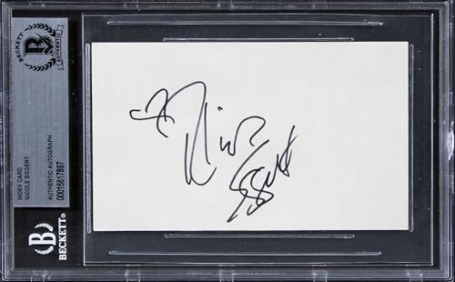 Nicole Eggert Baywatch Authentic Signed 3x5 Index Card Autographed BAS Slabbed 1
