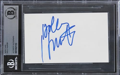 Holly Hunter The Incredibles Authentic Signed 3x5 Index Card BAS Slabbed 1