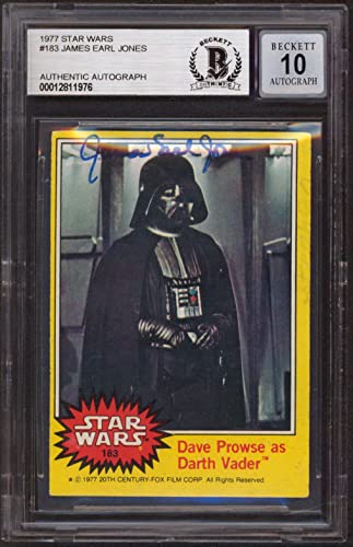 James Earl Jones Star Wars Signed 1977 Star Wars #183 Card Auto 10! BAS Slabbed
