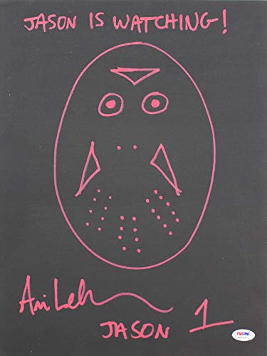 Ari Lehman Friday The 13th Signed Hand Drawn 12x16 Canvas Sketch PSA #AB33876