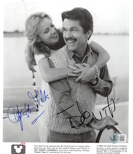 Hayley Mills & Tom Skerritt Parent Trap II Signed 8x9 Photo BAS #BN29196