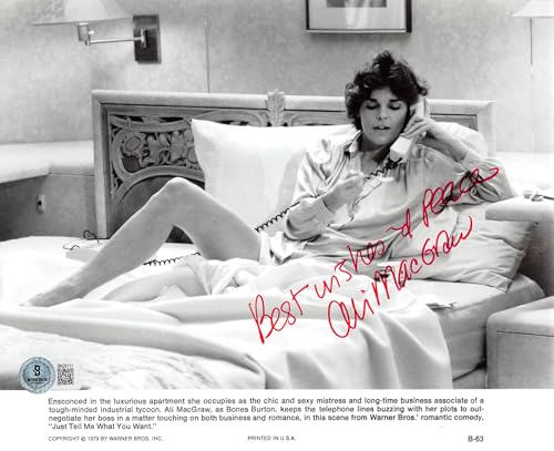 Ali MacGraw Just Tell Me What You Want Signed 7.5x9.5 Photo BAS #BN29111