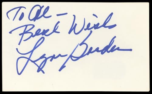 Lynn Borden Hazel "To Al-Best Wishes" Signed 3x5 Index Card BAS #AD70425