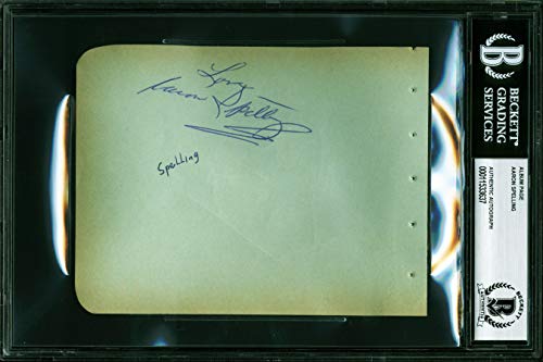 Aaron Spelling Charlie's Angels "Love" Signed 4.5x5.75 Album Page BAS Slabbed