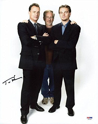 Tom Hanks Signed Authentic 11X14 Photo W/ Spielberg & Dicaprio PSA/DNA #X44186