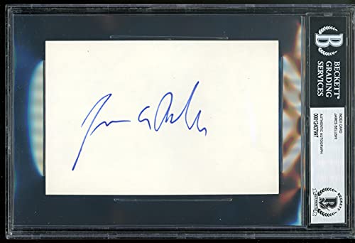 James Belushi The Blues Brothers Authentic Signed 4x6 Index Card BAS Slabbed