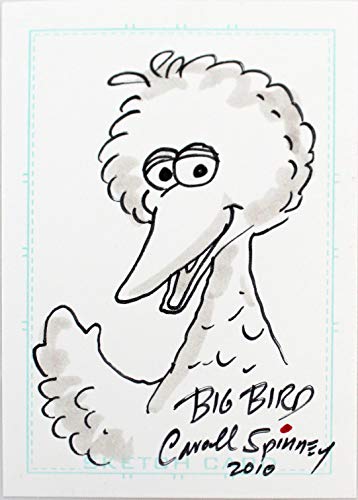 Caroll Spinney Sesame Street "Big Bird" Signed 2.5x3.5 Artist Sketch Card JSA