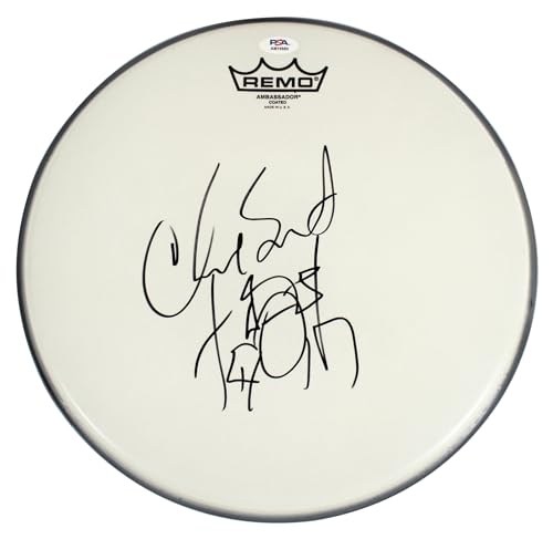 Chad Smith RHCP Authentic Signed 12 Inch Drum Head PSA/DNA #AM19980