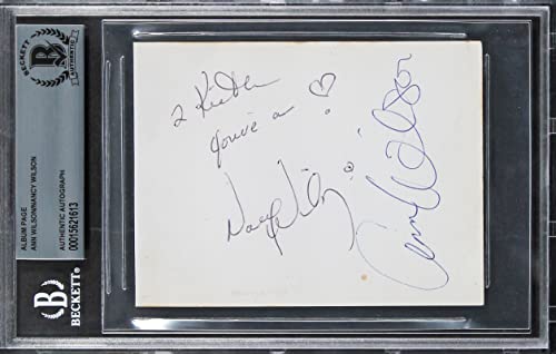 Ann Wilson & Nancy Wilson "You're a Love" Signed 3.5x4.5 Album Page BAS Slabbed
