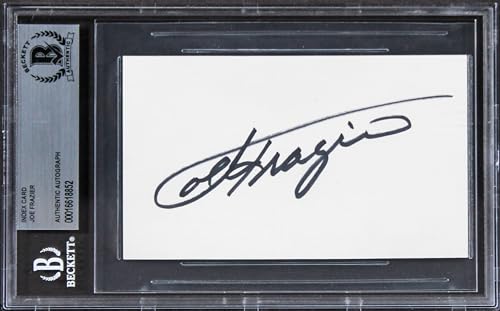 Joe Fraizer Rocky Authentic Signed 3x5 Index Card Autographed BAS Slabbed