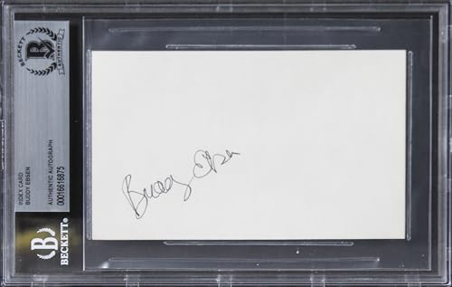 Buddy Ebsen Breakfast At Tiffany's Authentic Signed 3x5 Index Card BAS Slabbed 1