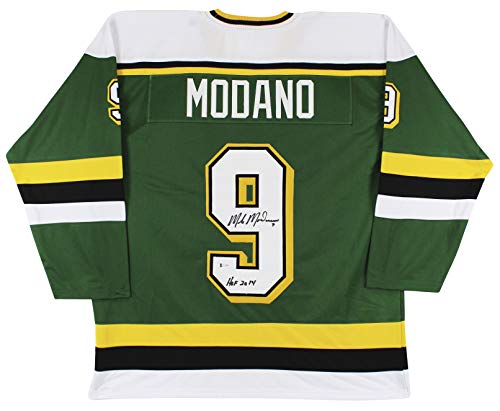 Mike Modano "HOF 14" Authentic Signed Green Pro Style Jersey Autographed BAS Wit