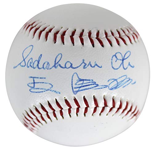 Sadaharu Oh 2x Signed English & Japanese Yakult Swallows Baseball BAS #A70514