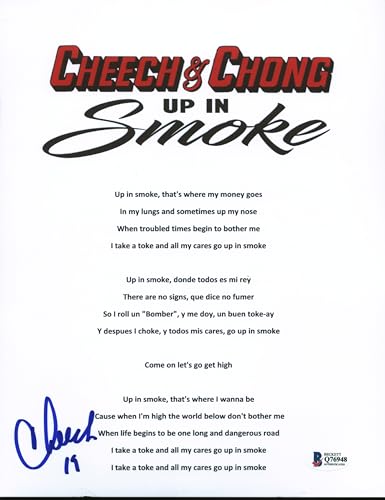 Cheech Marin Up in Smoke Authentic Signed 8.5x11 Music Sheet Photo BAS #Q76948