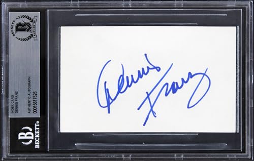 Dennis Franz NYPD Blue Authentic Signed 3x5 Index Card Autographed BAS Slabbed 1