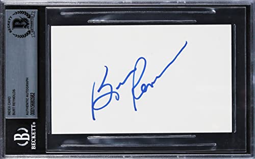 Burt Reynolds Deliverance Authentic Signed 3x5 Index Card BAS Slabbed