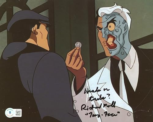 Richard Moll Batman Animated Series "Two Face" Signed 8x10 Photo BAS #BC13715