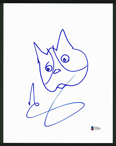 Jason Schwartzman Authentic Signed 8.5x11 Cat Sketch Photo BAS #D78059