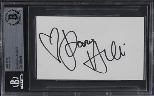 Paris Hilton The Simple Life Authentic Signed 3x5 Index Card BAS Slabbed