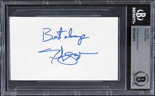 Fred Savage The Wonder Years "Best Always" Signed 3x5 Index Card BAS Slabbed 1