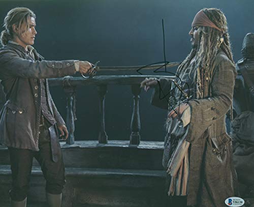 Johnny Depp Pirates Of The Caribbean Authentic Signed 11x14 Photo BAS #Y06130