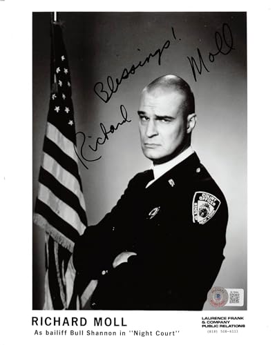 Richard Moll Night Court "Blessings" Authentic Signed 8x10 Photo BAS #BL76484