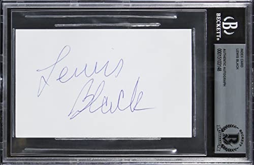 Lewis Black Accepted Authentic Signed 3x5 Index Card Autographed BAS Slabbed