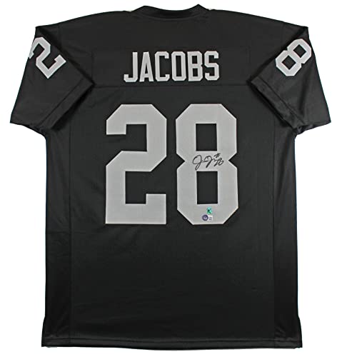 Josh Jacobs Authentic Signed Black Pro Style Jersey Autographed BAS Witnessed