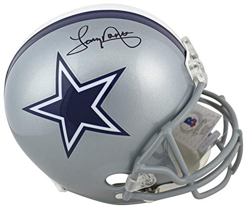 Cowboys Tony Dorsett Authentic Signed Silver Full Size Rep Helmet BAS