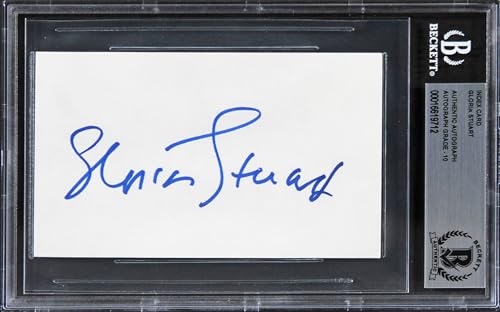 Gloria Stuart Titanic Signed 3x5 Index Card Auto Graded Gem Mint 10! BAS Slab 1
